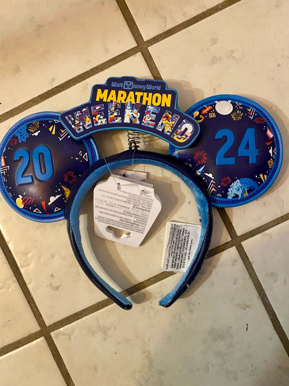 Walt Disney World Marathon Weekend 2024 Blue Ear Headband